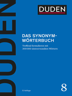 cover image of Das Synonymwörterbuch
